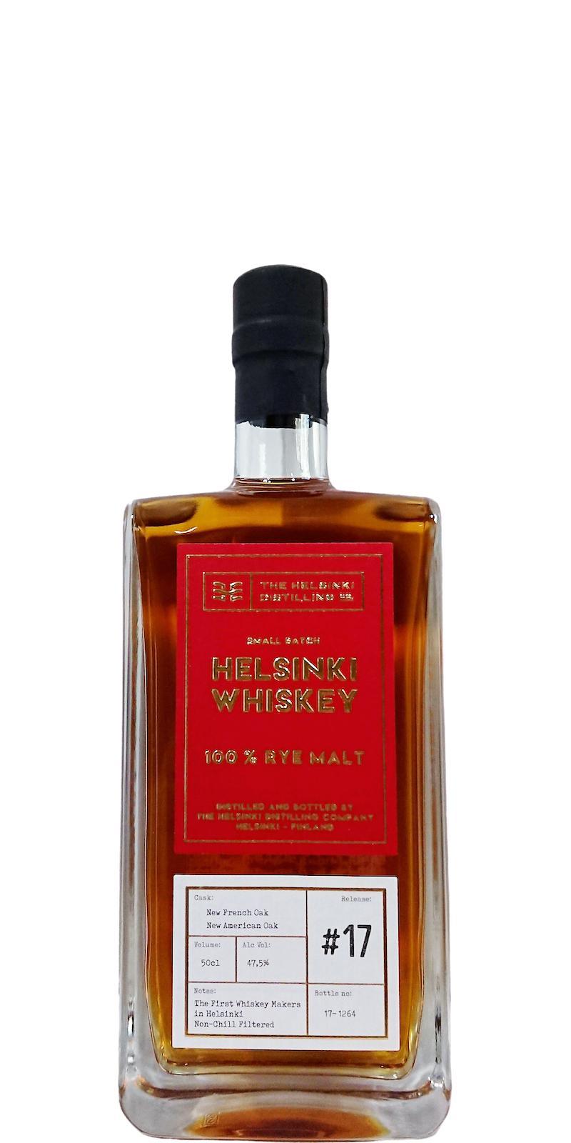 Helsinki Whiskey 100% Rye Malt - Release #17  Small Batch