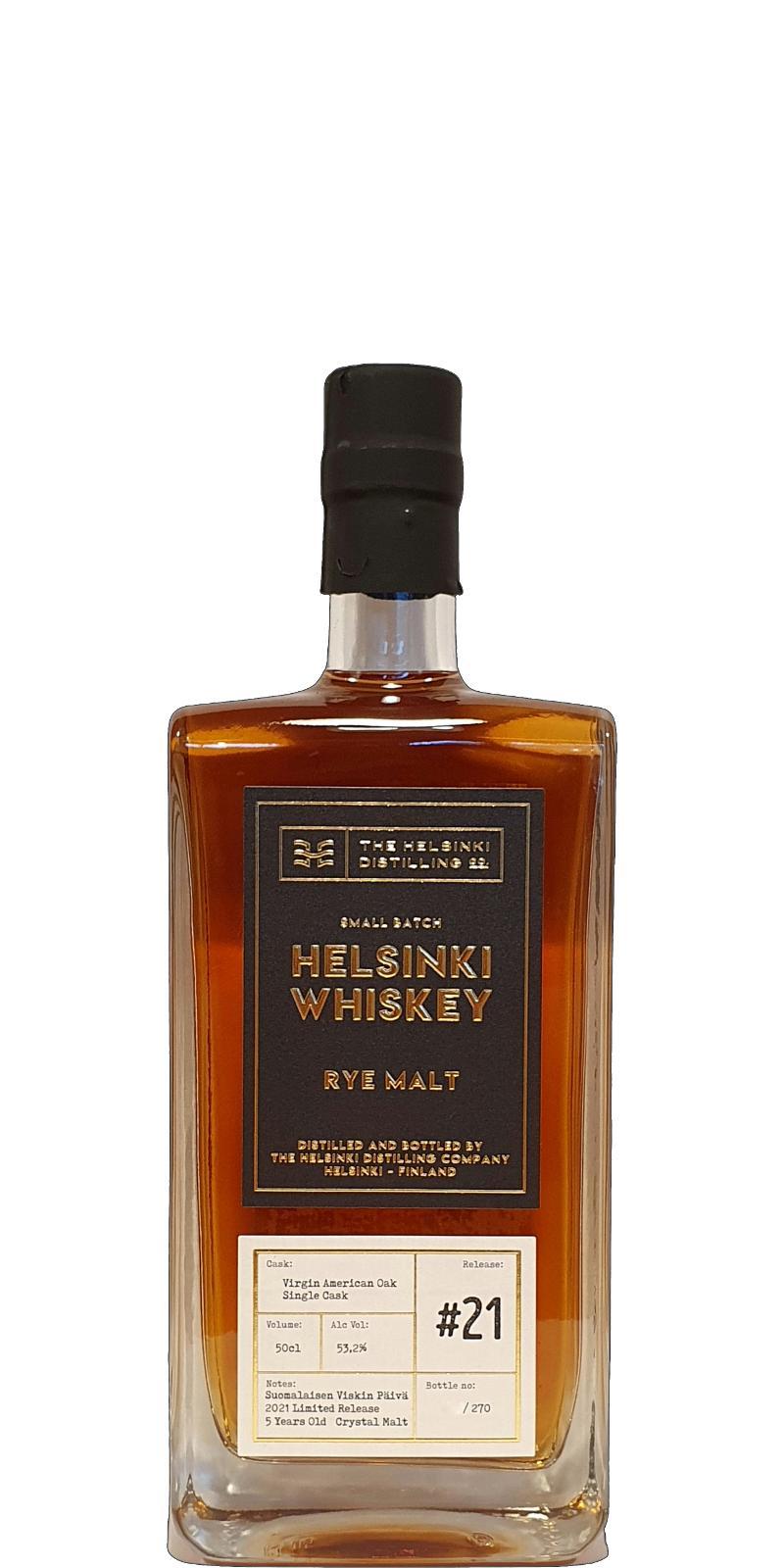 Helsinki Whiskey Rye Malt - Release #21  Single Cask