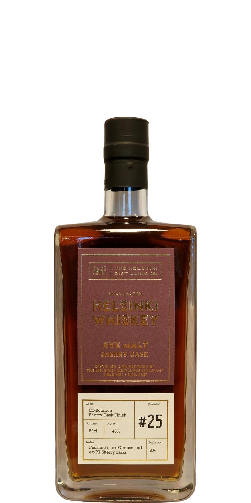 Helsinki Whiskey Rye Malt - Release #25  Small Batch
