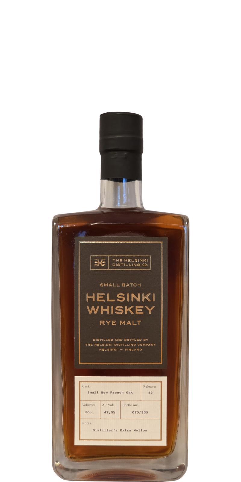 Helsinki Whiskey Rye Malt - Release #3  Small Batch
