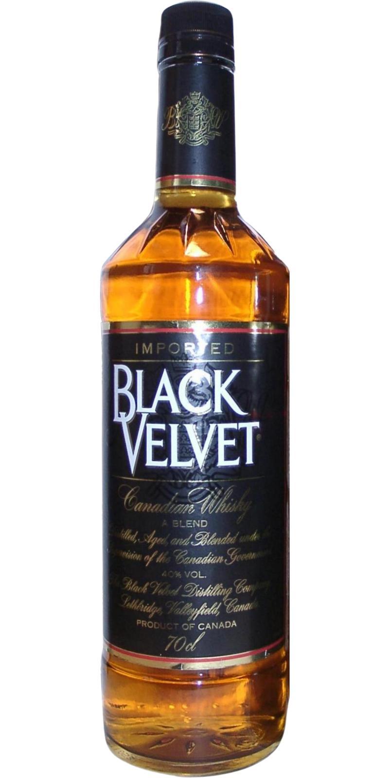 Black Velvet Imported  Canadian Whisky A Blend