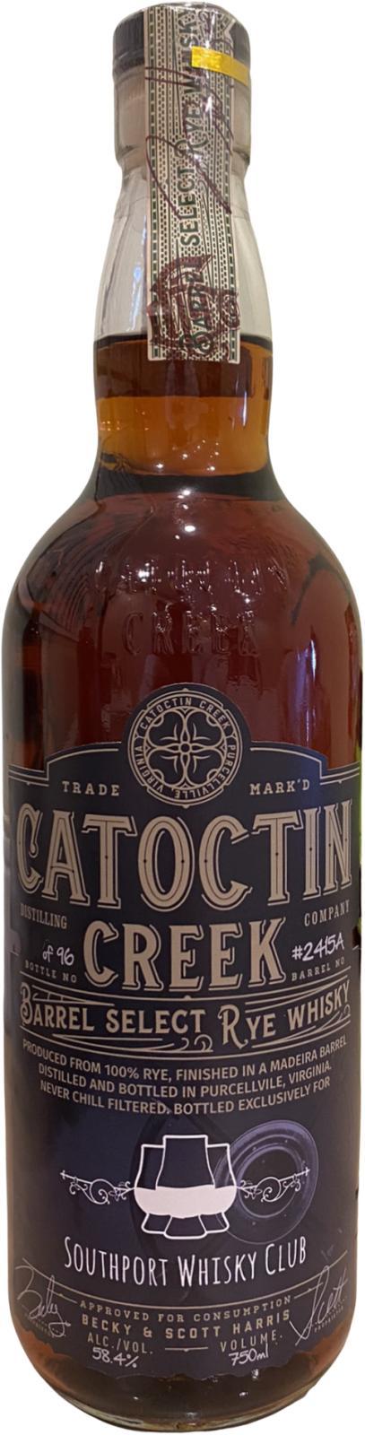 Catoctin Creek Barrel Select Rye