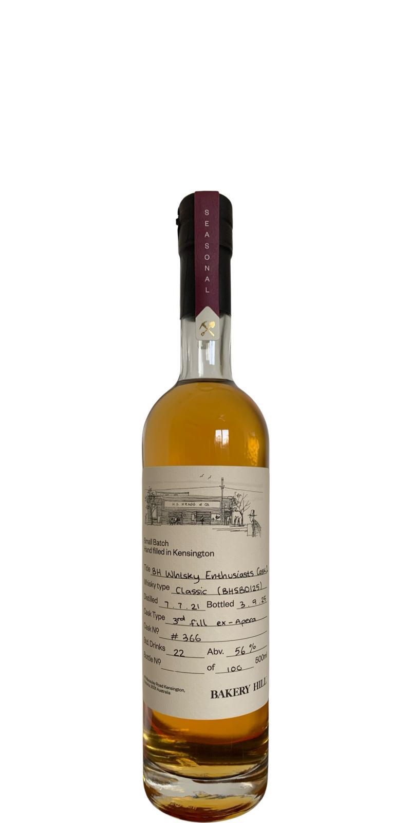 Bakery Hill 2021  Enthusiasts Cask 1