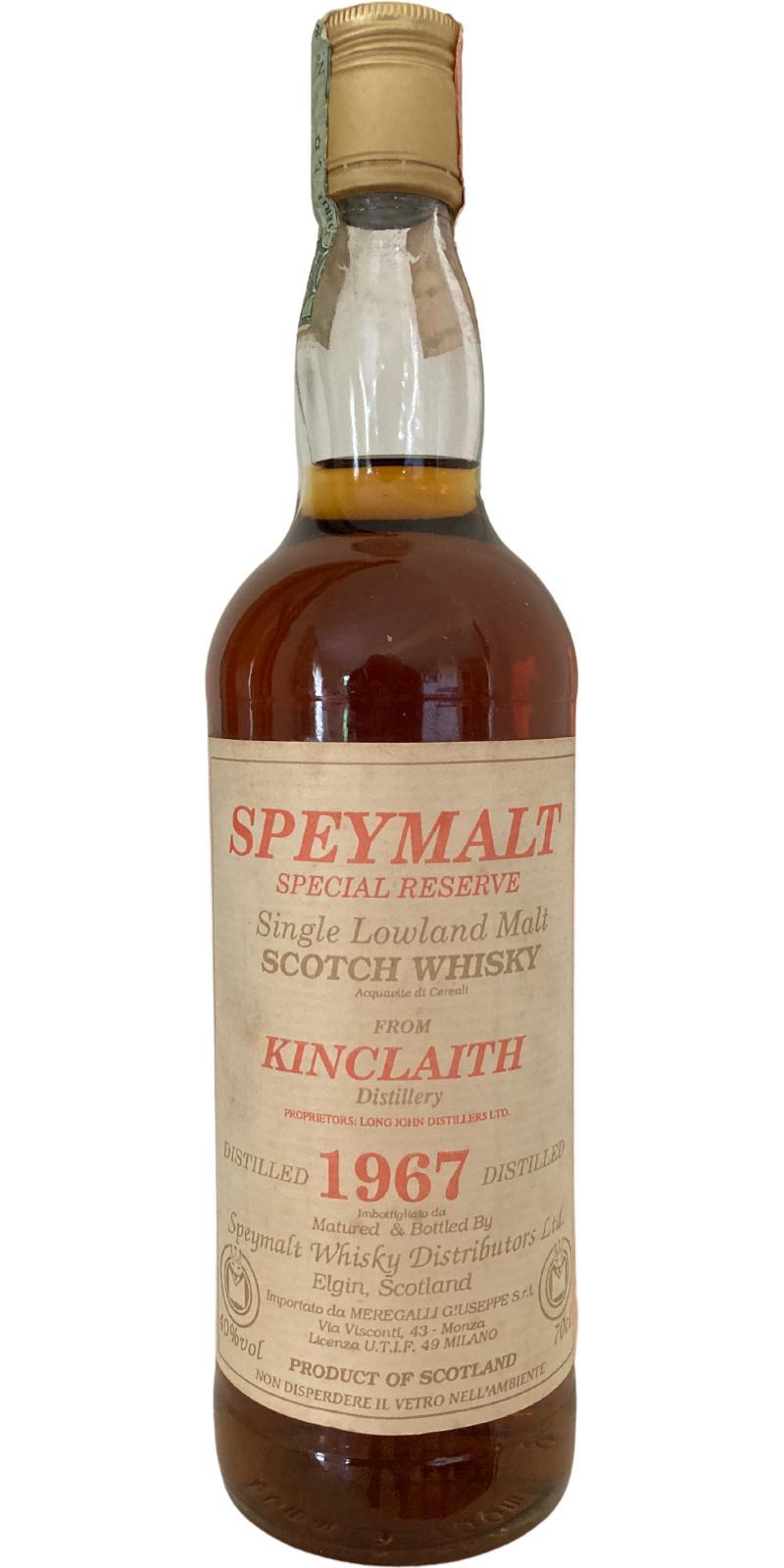 Kinclaith 1967 GM  Speymalt - Special Reserve