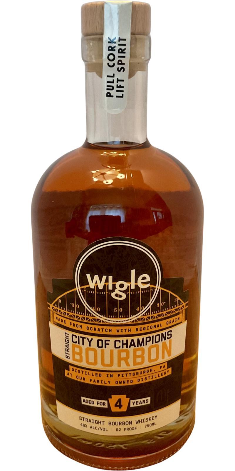 Wigle 04-year-old  City of Champions Straight Bourbon Whiskey