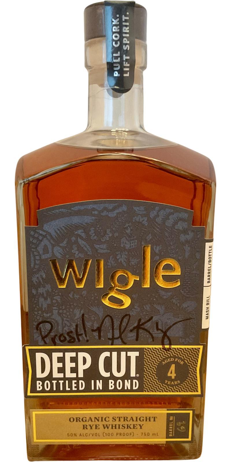 Wigle 04-year-old  Deep Cut Bottled In Bond