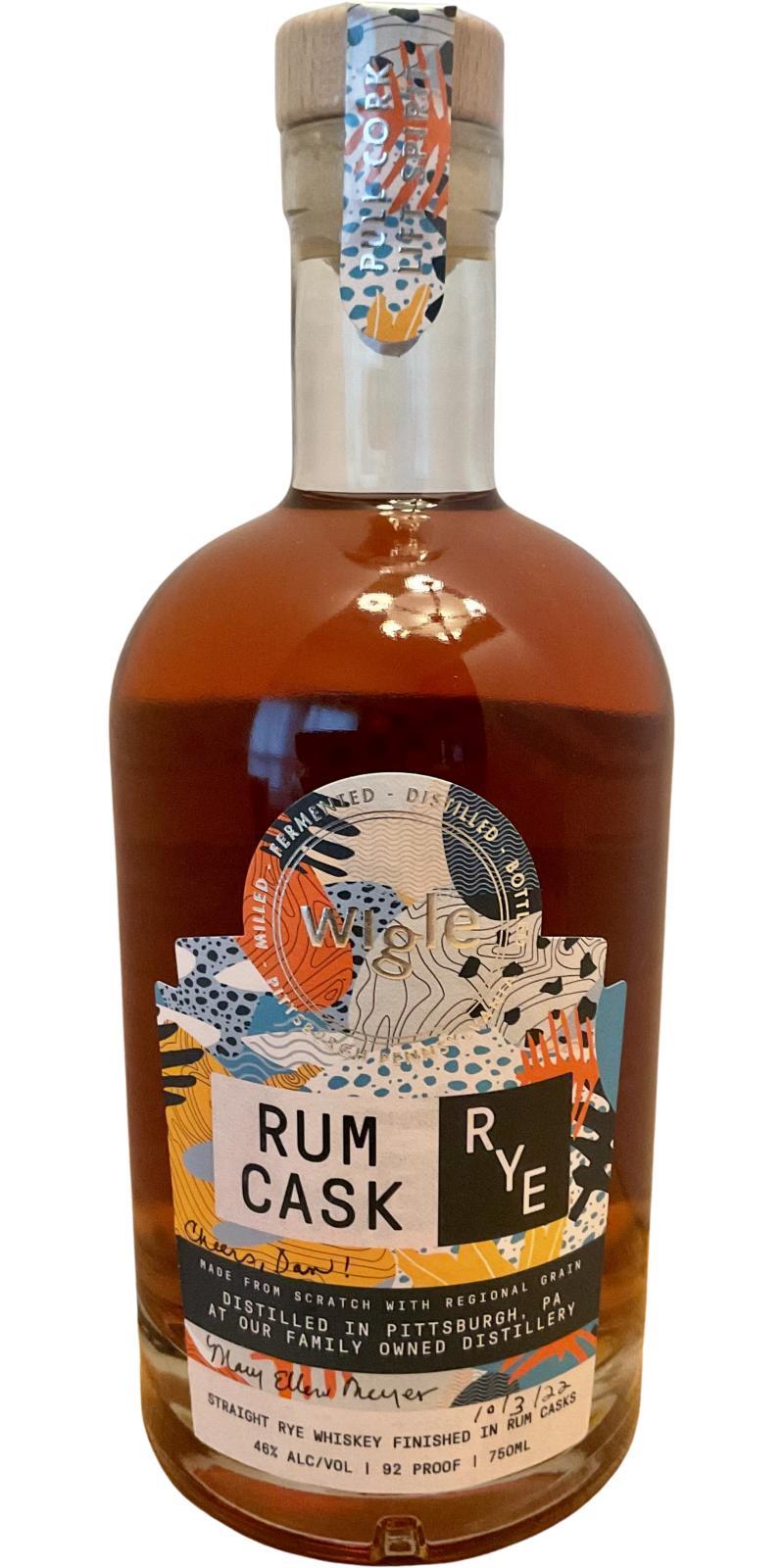 Wigle 05-year-old  Rum Cask Rye