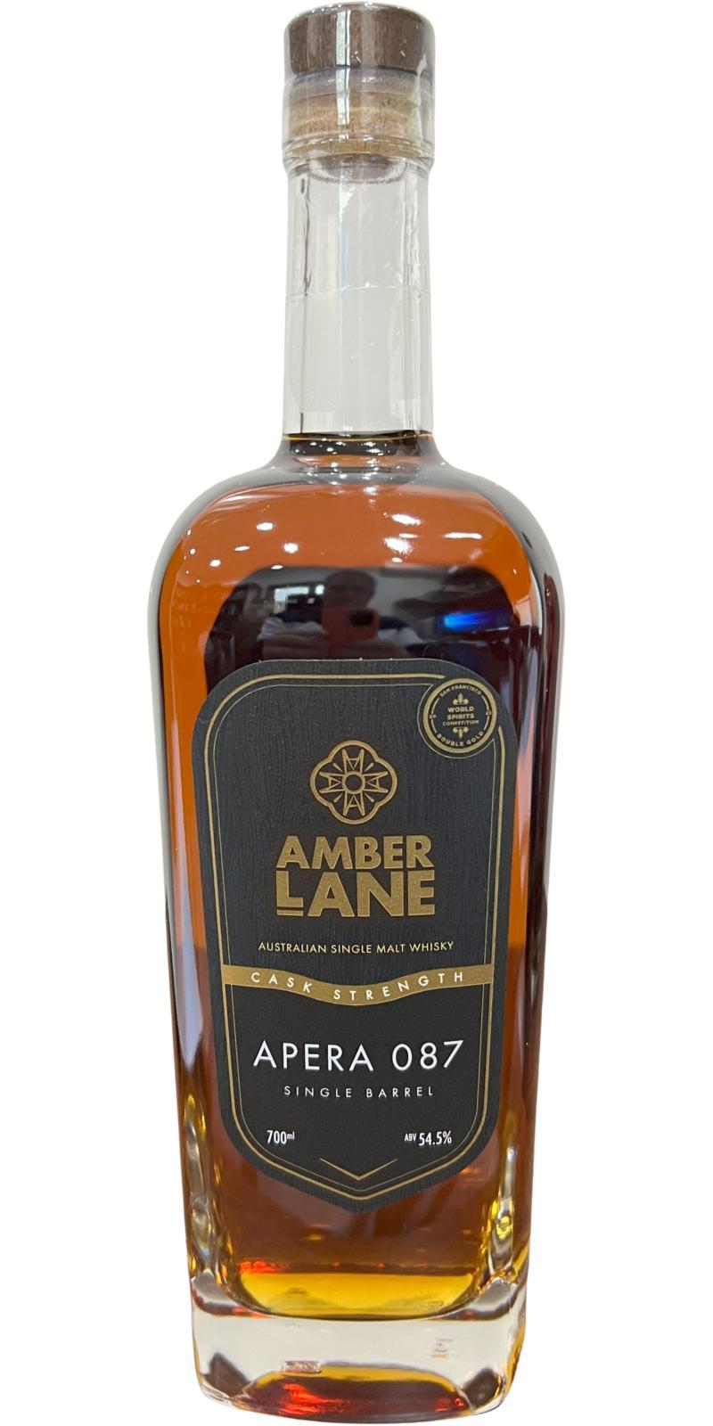 Amber Lane Apera 087  Single Barrel - Cask Strength