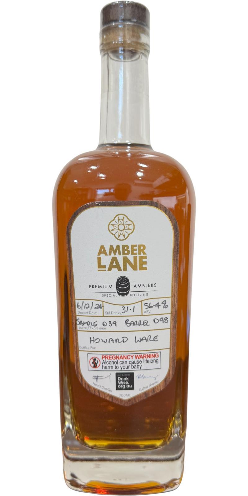 Amber Lane Barrel 098  Special Bottling