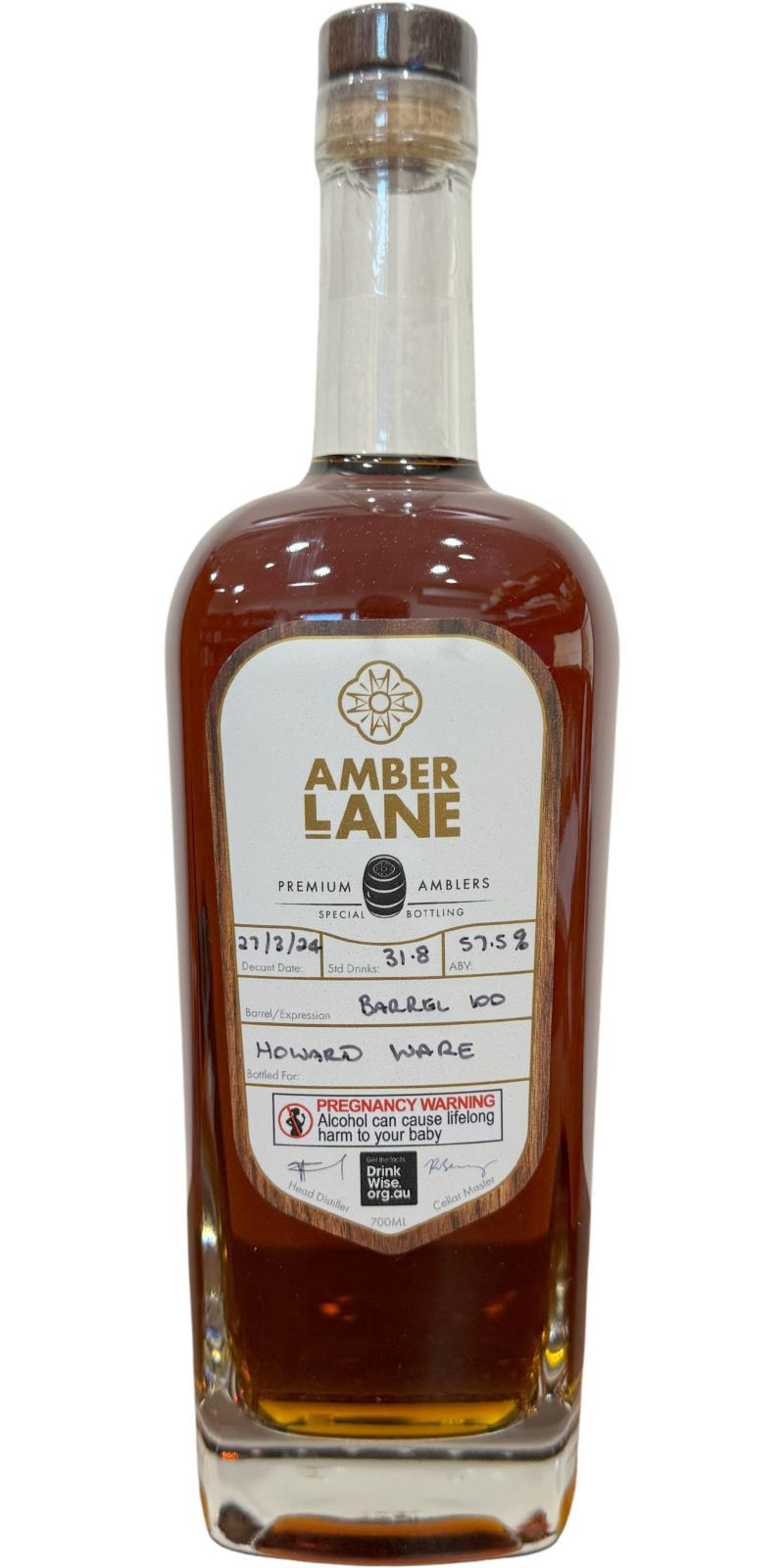 Amber Lane Special Bottling  Handfilled