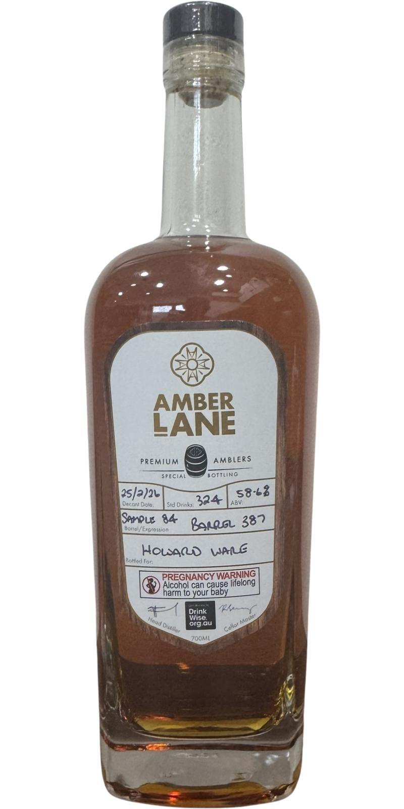 Amber Lane Special Bottling  Hand fill
