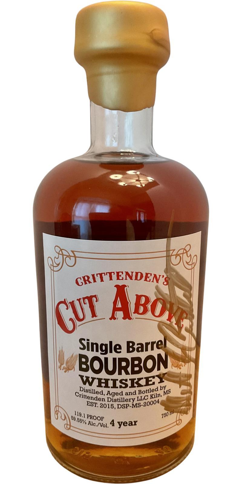Crittenden's 04-year-old  Cut Above - Single Barrel