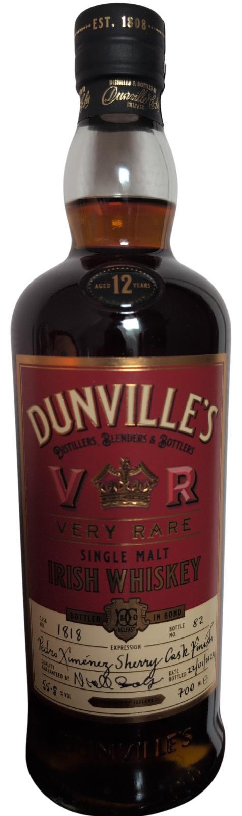 Dunville's 12-year-old  Very Rare Single Malt