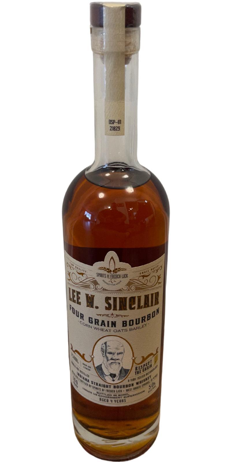 Lee W. Sinclair 04-year-old  Four Grain Bourbon