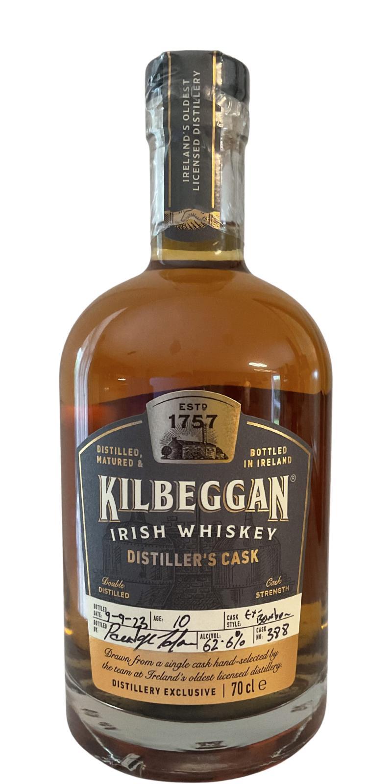 Kilbeggan 10-year-old  Hand Filled Distillery Exclusive