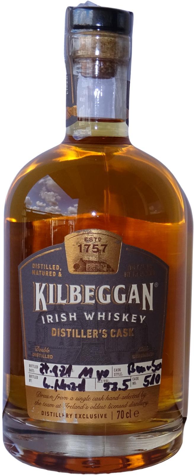 Kilbeggan 2010  Distillery Exclusive - Hand Filled