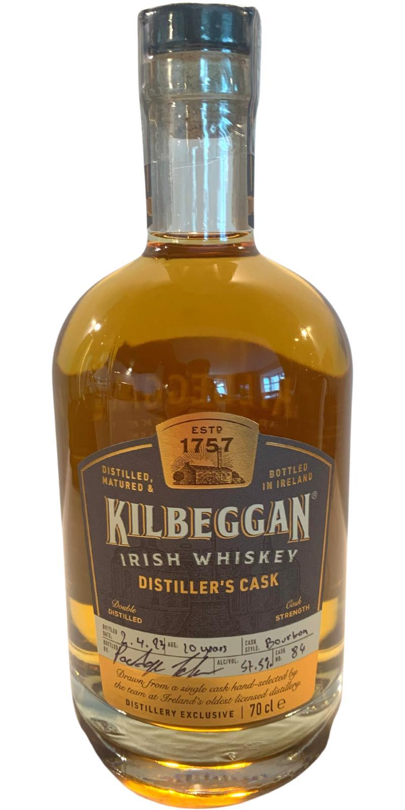 Kilbeggan 2012  Distiller's Cask - Hand Filled
