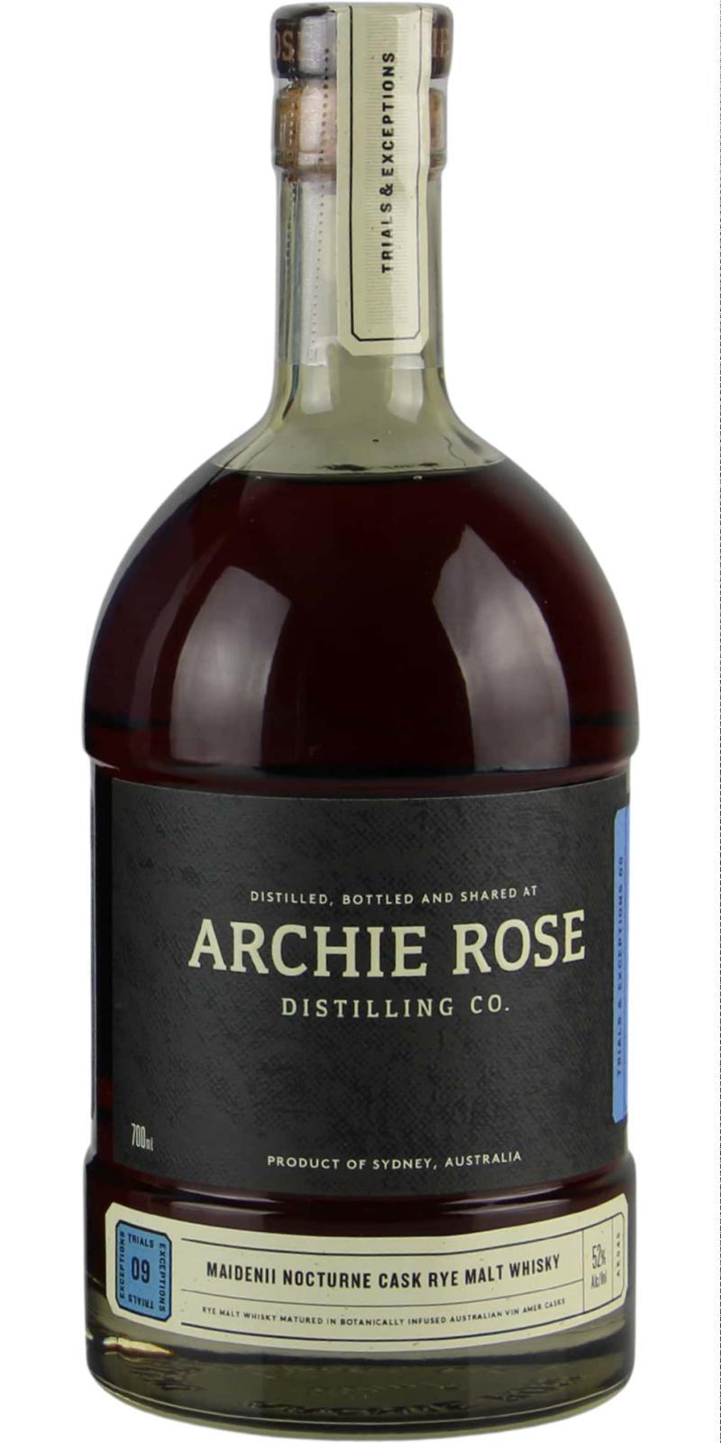 Archie Rose Maidenii Nocturne Cask Rye Malt  Trails and Exceptions 09