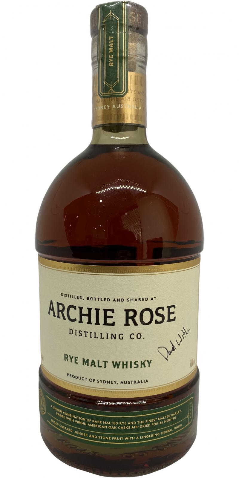 Archie Rose Rye Malt Whisky