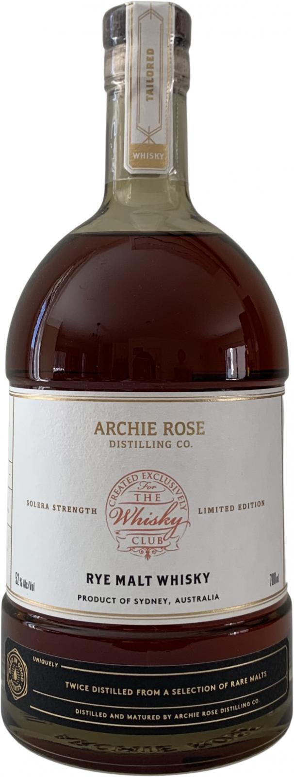 Archie Rose Solera Strength Rye