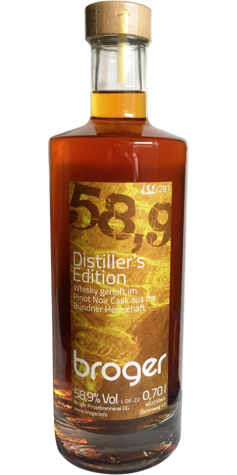 Broger 58,9  Distiller's Edition