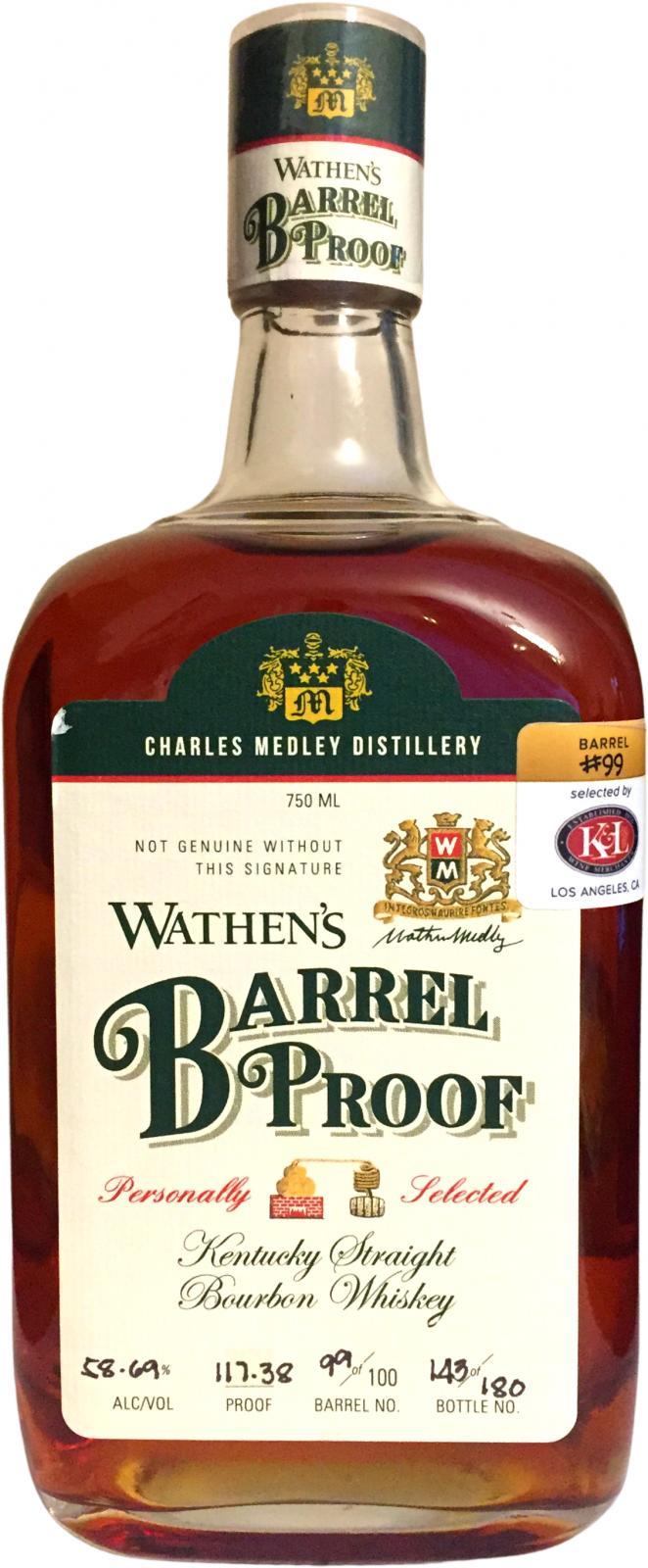 Wathen's Barrel Proof Personally Selected