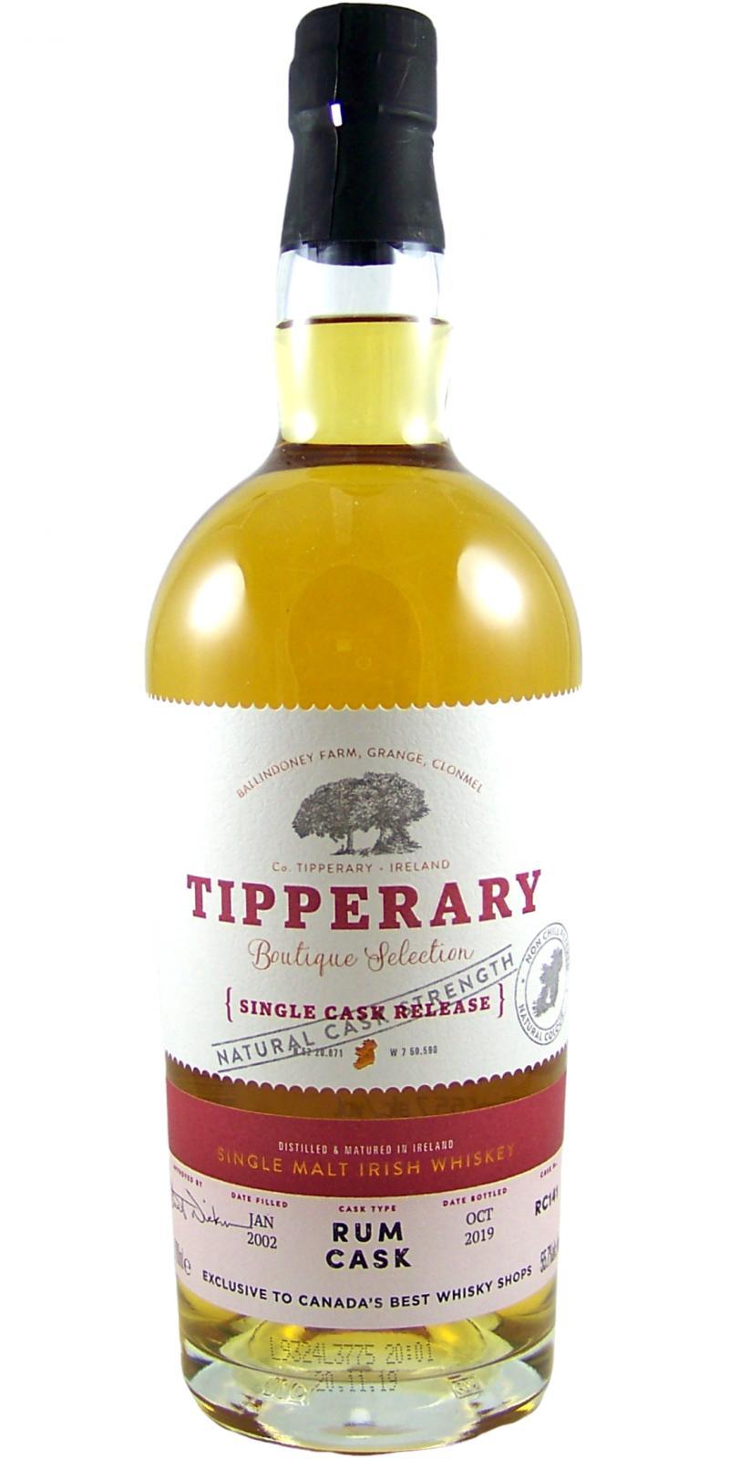 Tipperary 2002 Single Cask Release