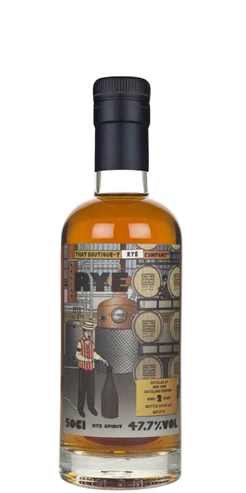 New York Distilling Company Batch 3 TBWC  Rye
