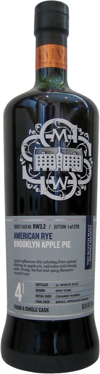 New York Distilling Company 2015 SMWS RW3.2  Brooklyn apple pie