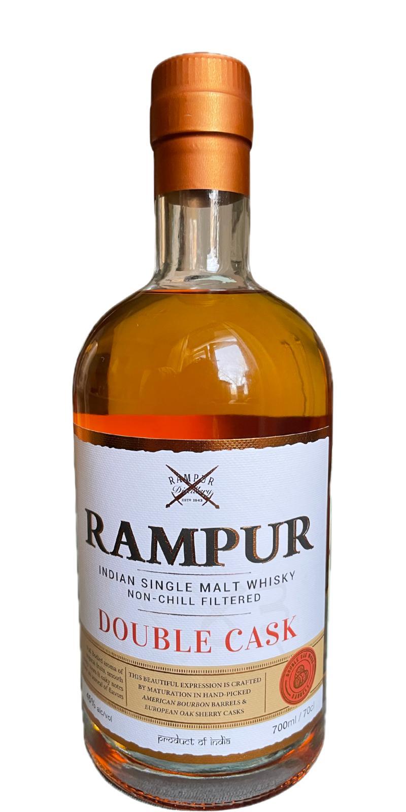 Rampur Double Cask  Indian Single Malt Whisky