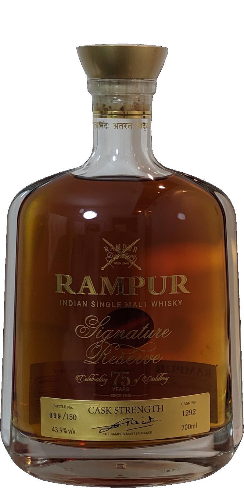 Rampur Signature Reserve  Indian Single Malt Whisky