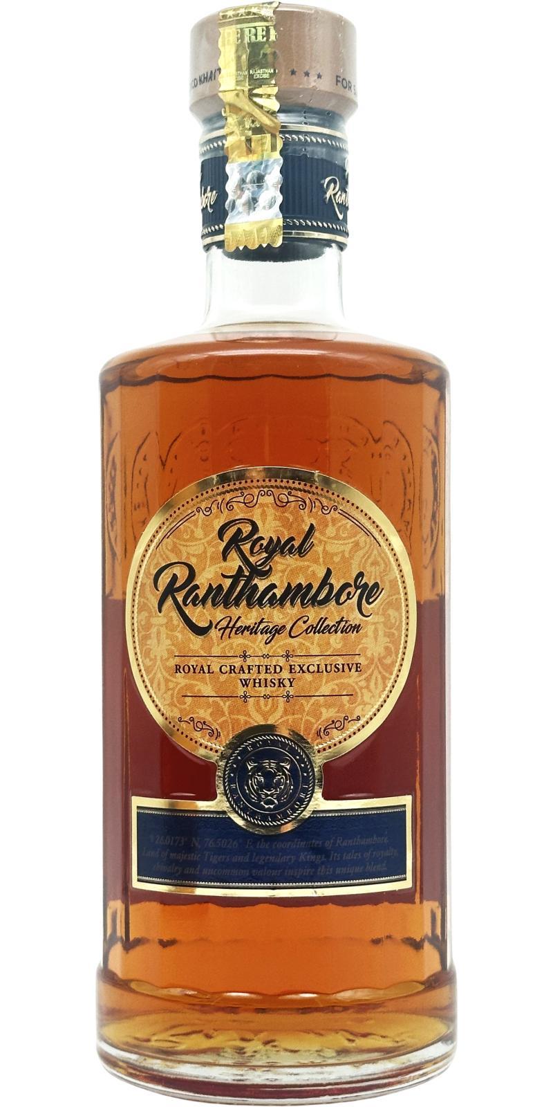 Royal Ranthambore Heritage Collection  Royal Crafted Exclusive Whisky