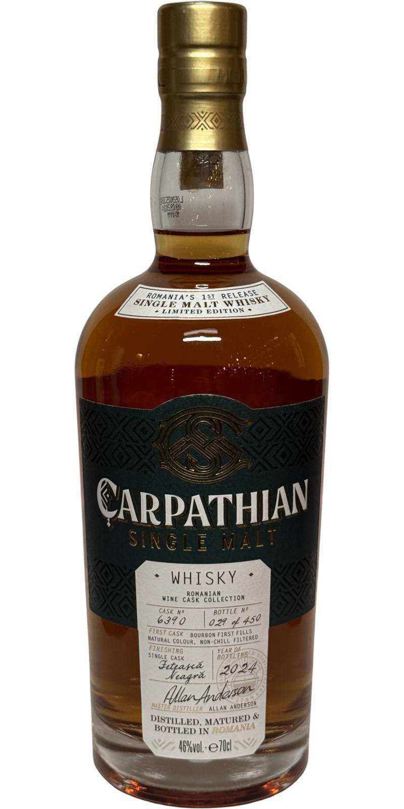 Carpathian Single Malt  Romanian Wine Cask Collection