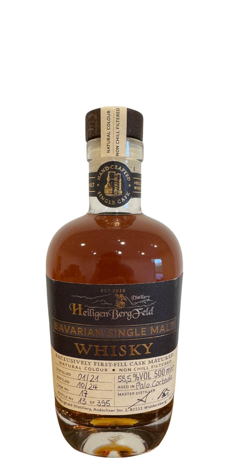 HeiligenBergFeld 2021  Exclusively First Fill Cask Matured