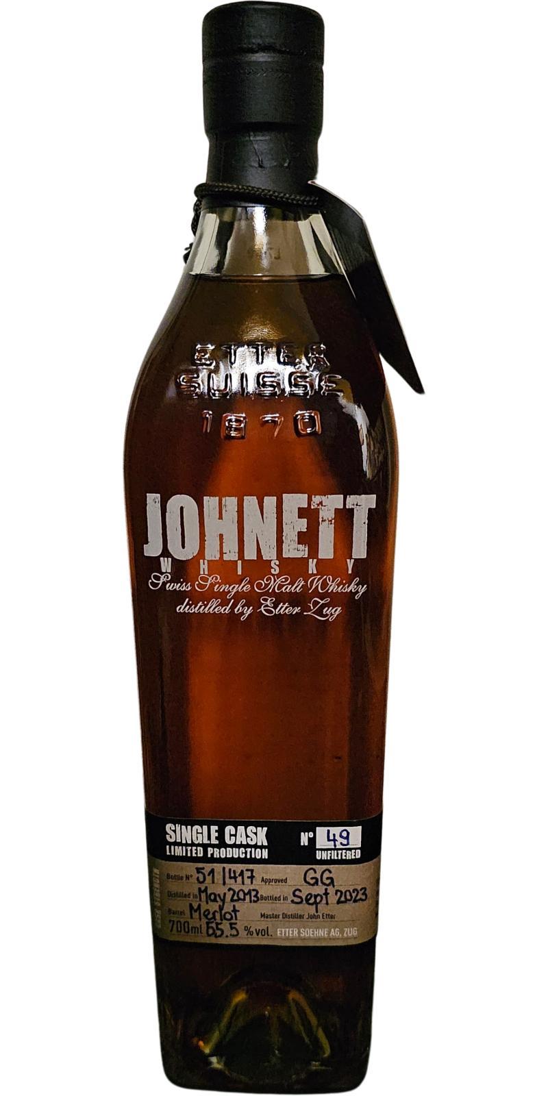 Johnett 2013  Single Cask