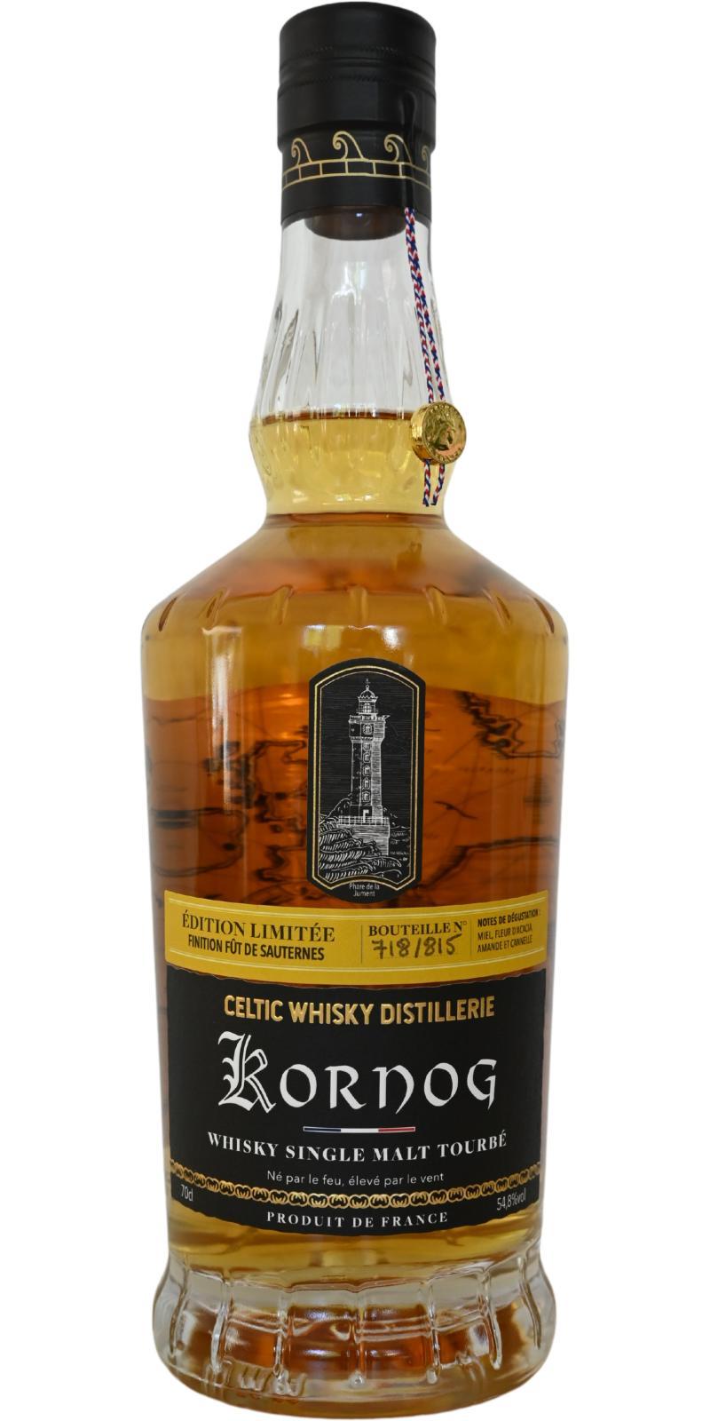 Kornog Whisky Single Malt Tourbé  Édition Limitée