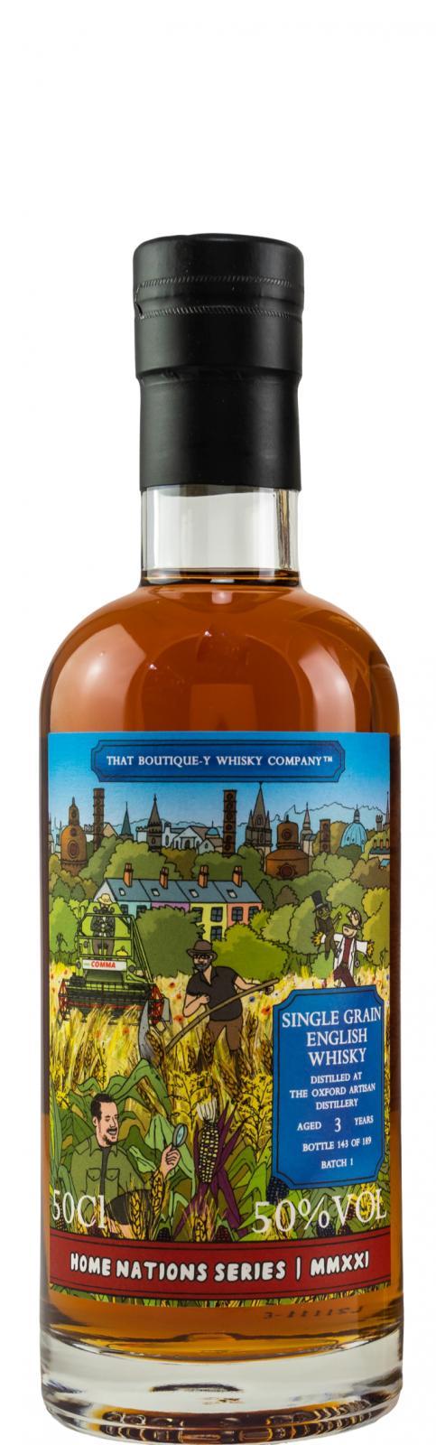 The Oxford Artisan Distillery Batch 1 TBWC Home Nations Series MMXXI