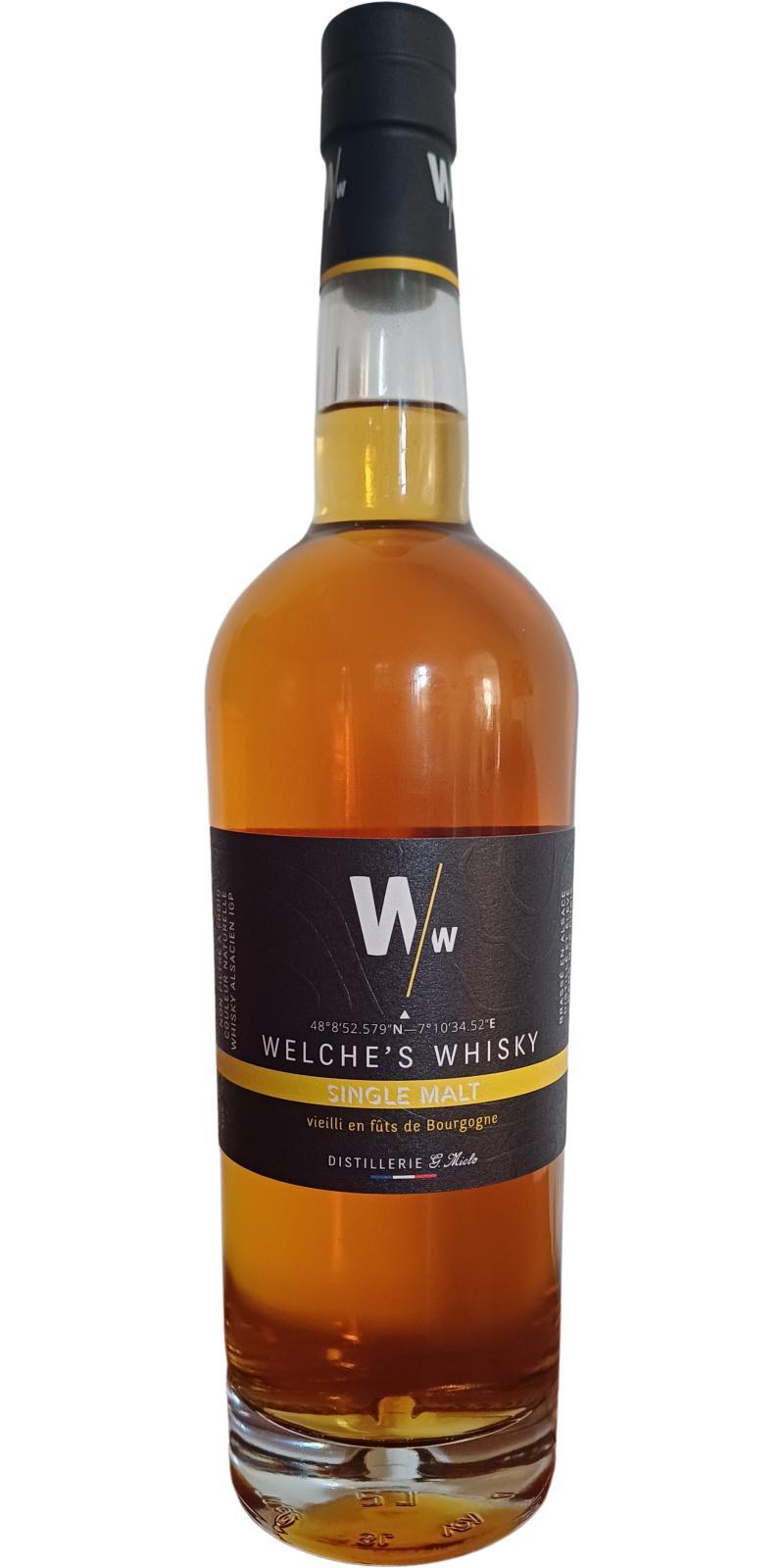 Welche's Whisky Single Malt  fûts de Bourgogne