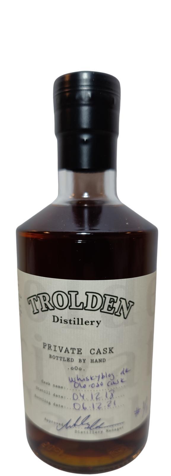 Trolden 2018 Whiskyblog.dk Oloroso  Private Cask