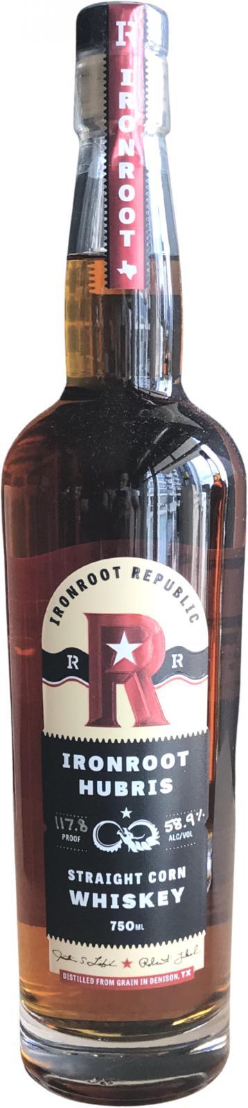 Ironroot Hubris  Straight Corn Whiskey