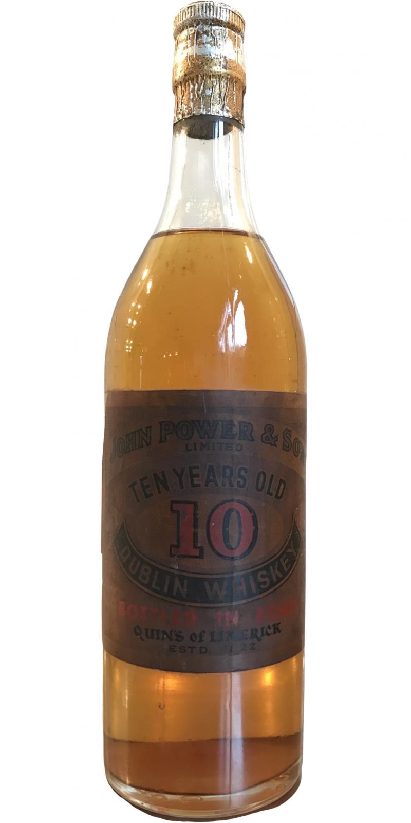 John Power & Son 10-year-old  Dublin Whiskey