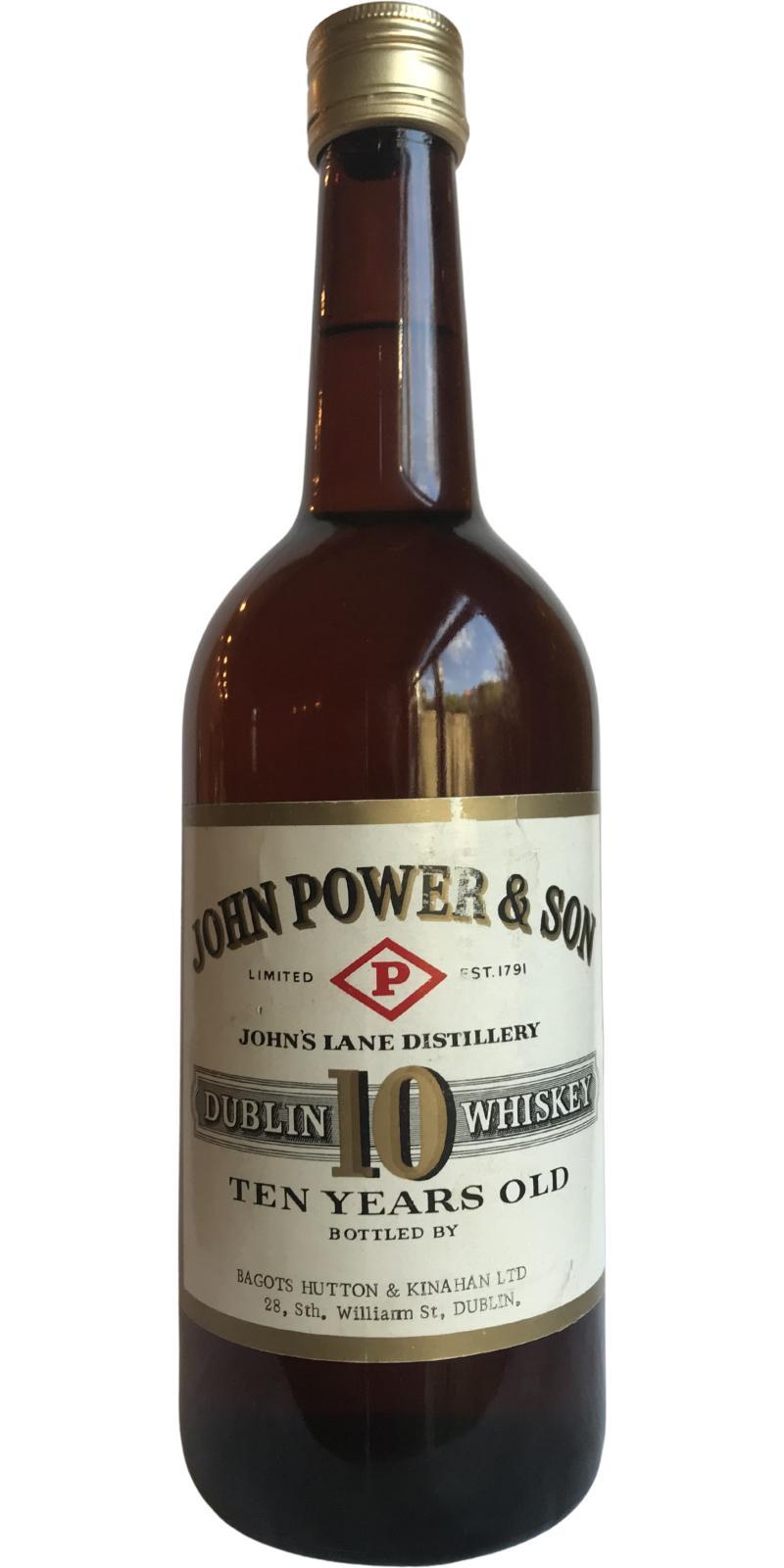 John Power & Son 10-year-old  Bagots Bottling