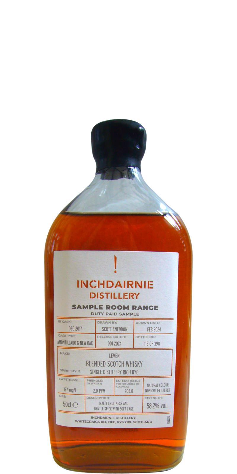 InchDairnie 2017  Sample Room Range - Duty Paid Sample - Leven