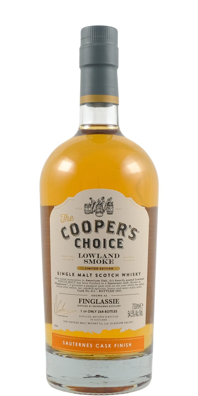 Finglassie Lowland Smoke VM  The Cooper's Choice