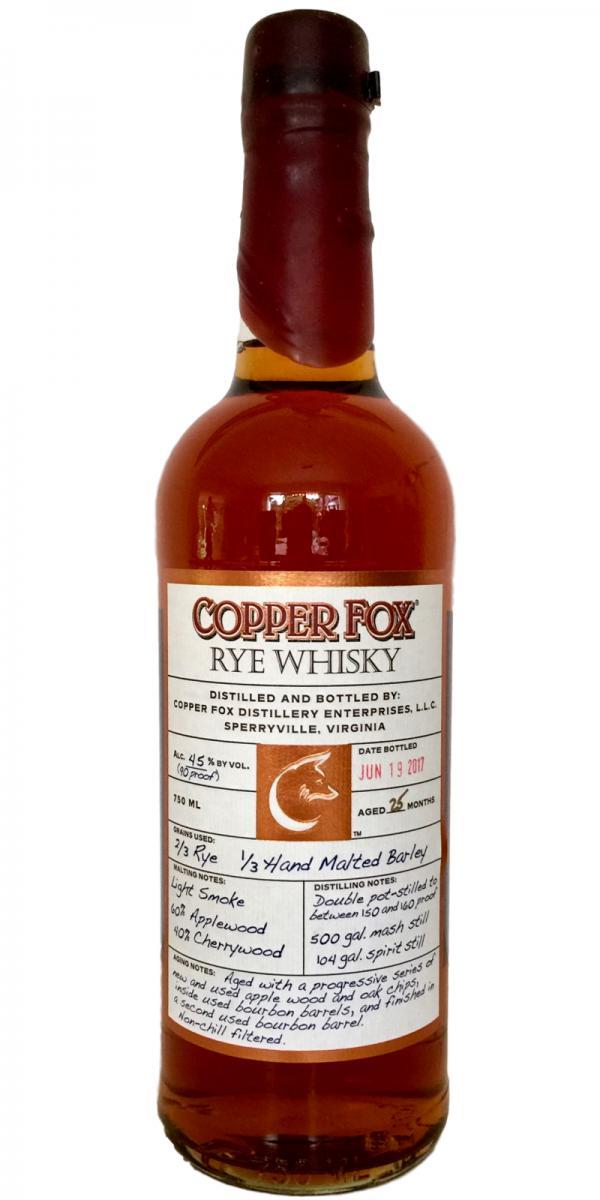 Copper Fox Rye Whisky