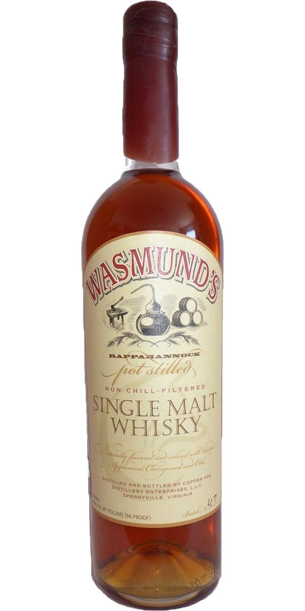 Wasmund's Single Malt Whisky  Rappahannock Pot Stilled