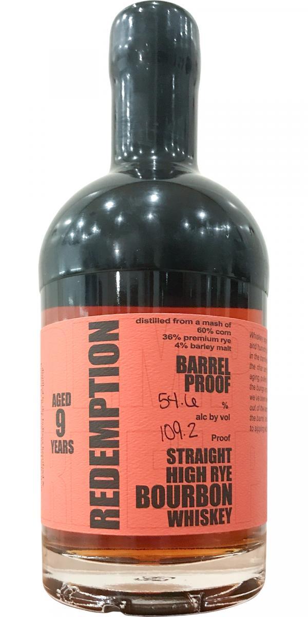 Redemption 09-year-old BBS  Barrel Proof