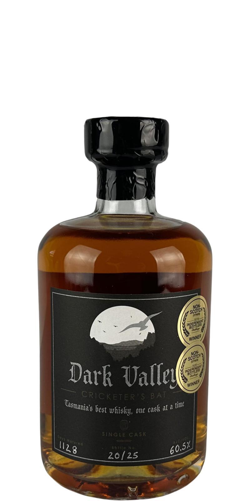 Dark Valley Cricketer’s Bat DVW  Single Cask