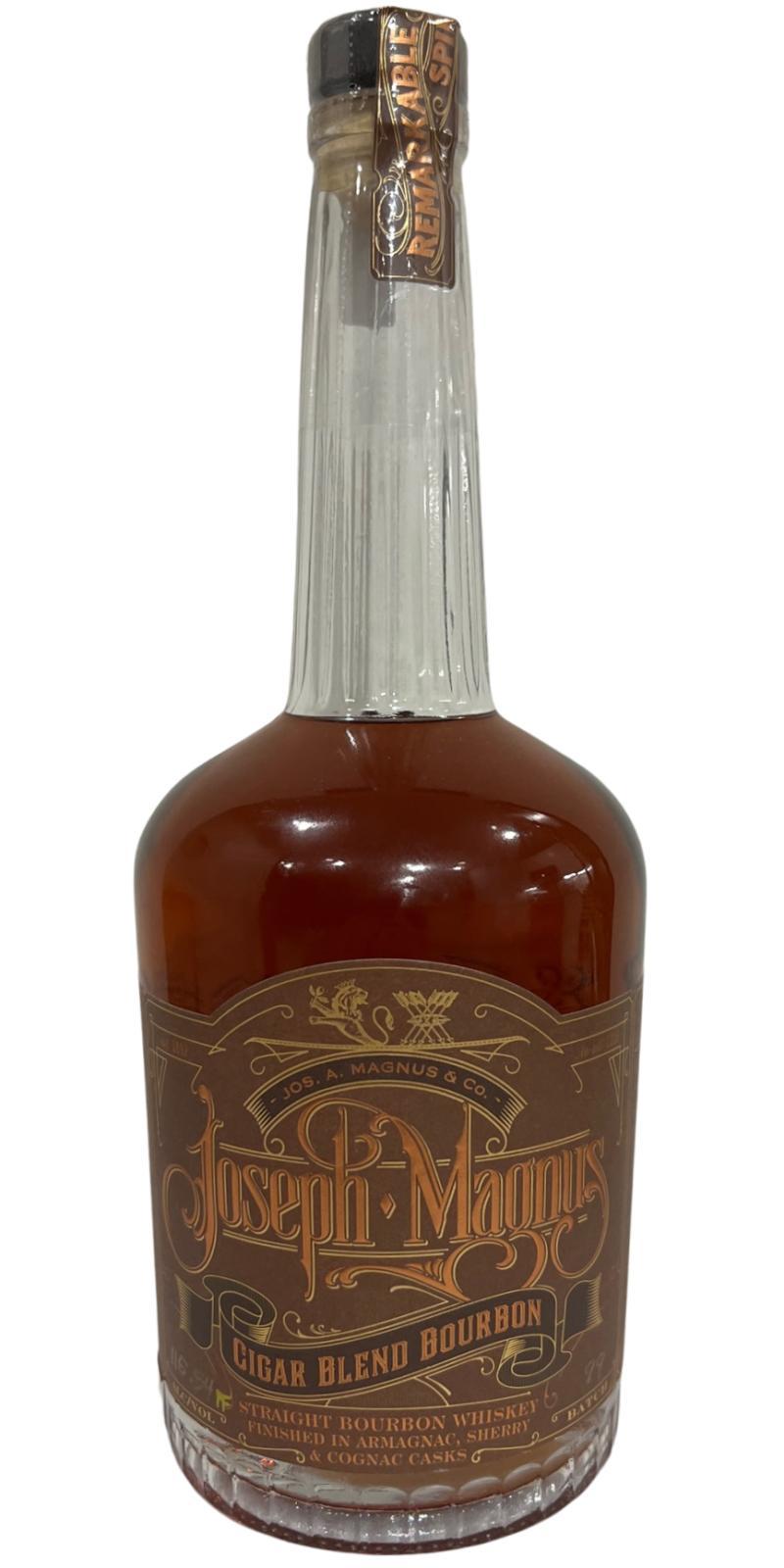 Joseph Magnus Cigar Blend Bourbon  Straight Bourbon finished in Armagnac, Sherry & Cognac casks