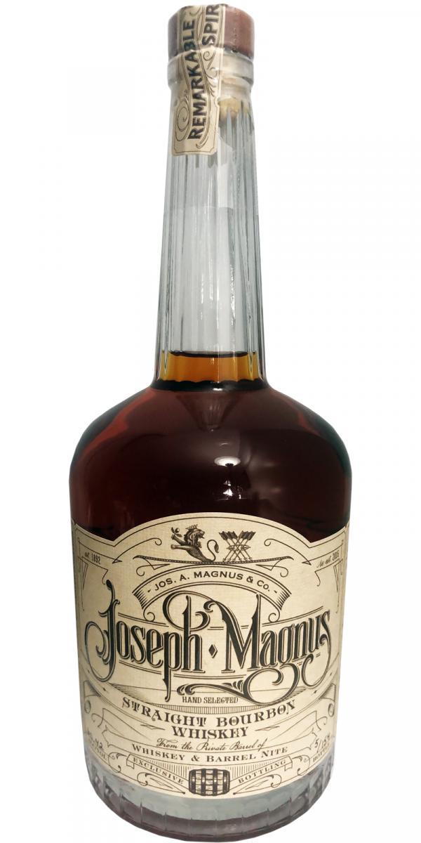 Joseph Magnus Straight Bourbon Whiskey  Hand Selected Barrel